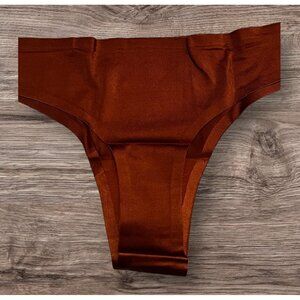 Free People We Are HAH Low Down Thong Sz XL Womens Bronze Moisture Wicking Intim
